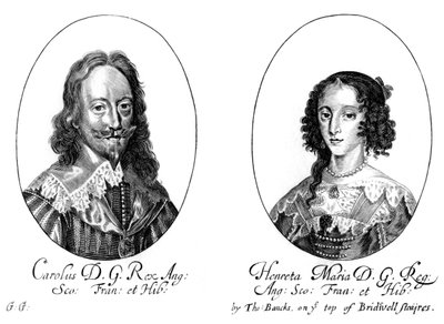 Kung Karl I 1600-1649 och drottning Henrietta Maria 1609-1669 av Unbekannt
