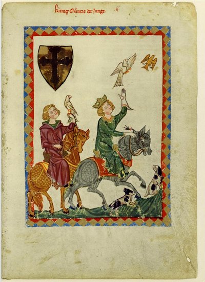Kung Conrad den yngre från Codex Manesse, mellan 1305 och 1340 av Unbekannt