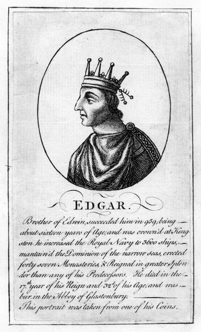 Kung Edgar av England, 944-975 e.Kr av Unbekannt