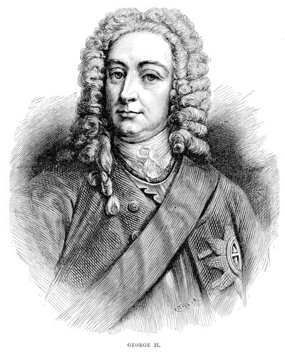 Kung George II 1683-1760 Kung av Storbritannien och Irland och kurfurste av Hannover från 1727 av Unbekannt