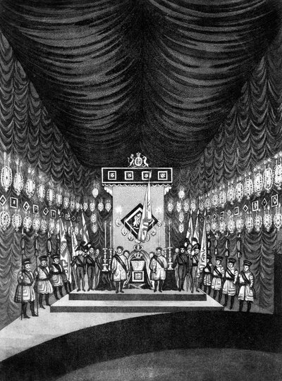 Kung George IV ligger i staten i Windsor Castle, 1830 av Unbekannt