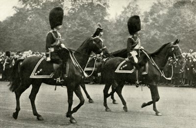 Kung George rider med den sene kung George V och prinsen av Wales, 1928., 1937. av Unbekannt
