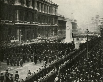 Kung George VI närvarade vid vapenstilleståndsceremonin vid Cenotaph, Whitehall, 11 november 1936, 1937. av Unbekannt