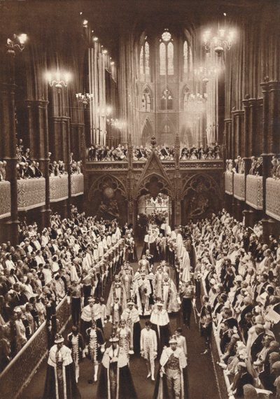 Kung George VI:s kröningsprocessen, Westminster Abbey, 1937 av Unbekannt