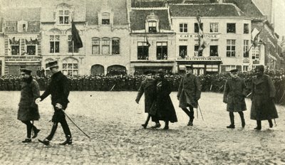 Kung George V i Furnes, Belgien, första världskriget, 4 december 1914, 1920. av Unbekannt