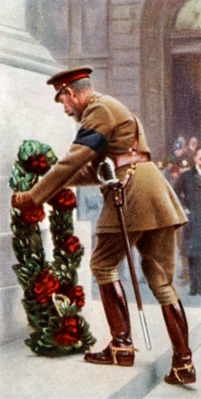 Kung George V vid Cenotaph, 11 november 1920, c1935 av Unbekannt