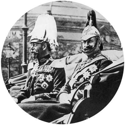 Kung George V av Storbritannien och den tyska kejsaren, Berlin, 1913 av Unbekannt