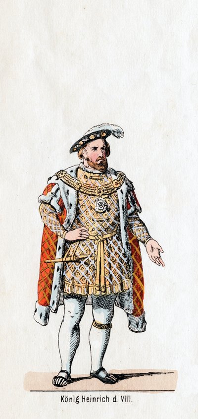 Kung Henry VIII av England, kostymdesign för Shakespeares pjäs, Henry VIII, 1800-talet av Unbekannt