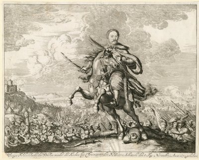 Kung John III Sobieski vid slaget vid Khotyn den 11 november 1673, 1673 av Unbekannt