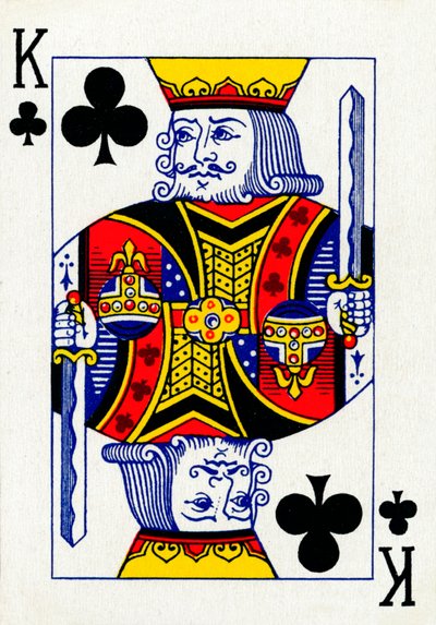 King of Clubs från en kortlek med Goodall & Son Ltd.-spelkort, c1940 av Unbekannt