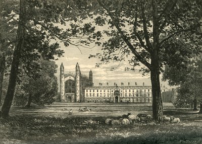 Kings College från The Backs, 1898. av Unbekannt