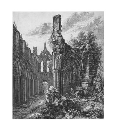 Kirkstall Abbey, Yorkshire, 1823. av Unbekannt