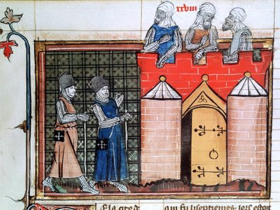 Tempelriddare före Jerusalem, c1099, 1300-talet av Unbekannt