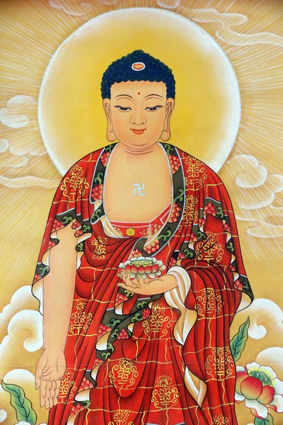Kong Meng San Phor Kark See-klostret. Shakyamuni Buddha-målning, 20160819, Singapore, Singapore av Unbekannt