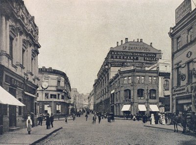 Kuznetsky Most Blacksmiths Bridge, Moskva, Ryssland, 1912 av Unbekannt