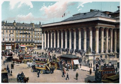 Börsen, Paris, ca 1900 av Unbekannt