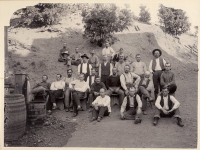La Grange Mine Crew, Kalifornien, 1900-talet. av Unbekannt