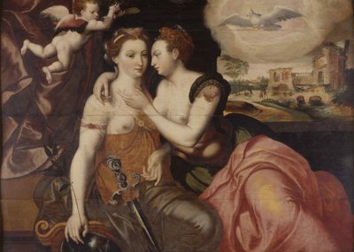 La Justice et la Paix Rättvisa och fred, c.1560. av Unbekannt