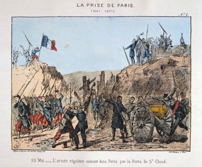 Infångandet av Paris, 22 maj 1871 av Unbekannt
