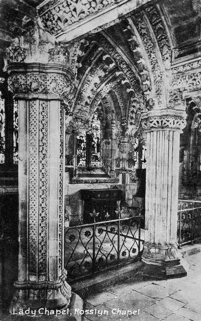 Lady Chapel, Rosslyn Chapel, Midlothian, Skottland, 1900-talet av Unbekannt
