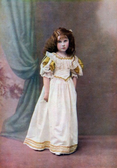 Lady Elizabeth Bowes-Lyon, sex år gammal, 1906-1907 1923 av Unbekannt