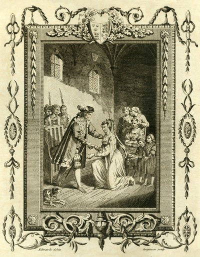Lady Elizabeth Gray vädjar till Edward IV för att återställa hennes land, 1461, 1783. av Unbekannt