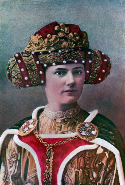 Damens huvudbonad, 1300-talet, 1910 av Unbekannt