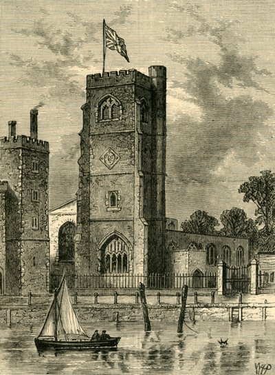 Lambeth kyrka 1825, c1878. av Unbekannt