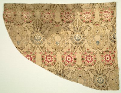 Lampor med dubbelt ogivalt blommönster på rutig botten, 1550-1575. av Unbekannt