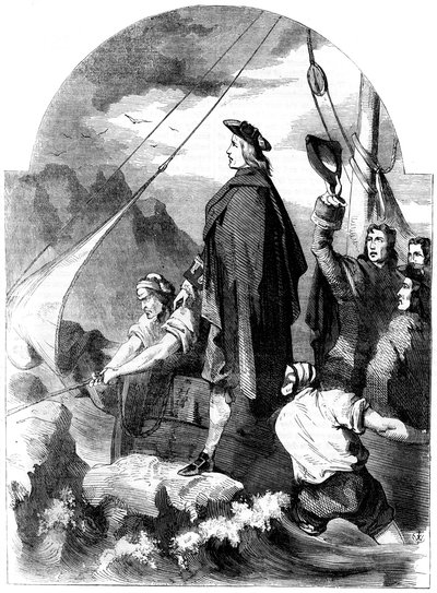Landstigning av Chevalier de St George i Skottland, 1715, 1800-talet av Unbekannt