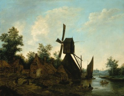 Landskapsväderkvarn, 1600-talet. av Unbekannt