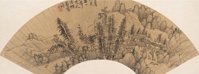 Landskap i stil med Huang Gongwang, 1600-talet eller senare, falskt datum 1633. av Unbekannt