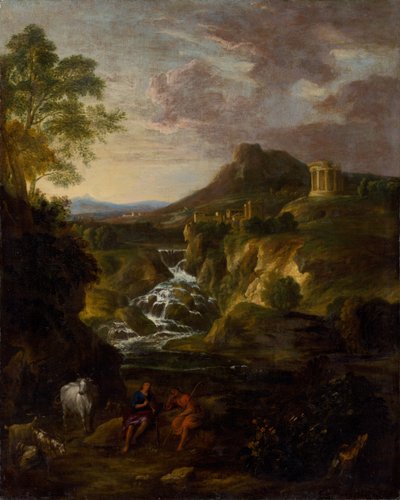 Landscape with the Cascades of Tivoli av Unbekannt