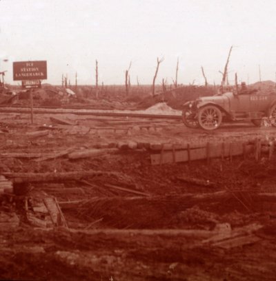 Langemarck station, Flandern, Belgien, c1914-c1918 av Unbekannt