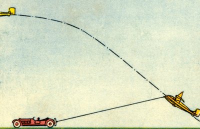 Lansering av ett segelflygplan, 1932. av Unbekannt