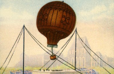Lansering av Montgolfier Brothers ballong, juni 1783, 1932. av Unbekannt