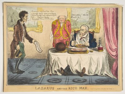 Lazarus och den rike mannen, 1830. av Unbekannt