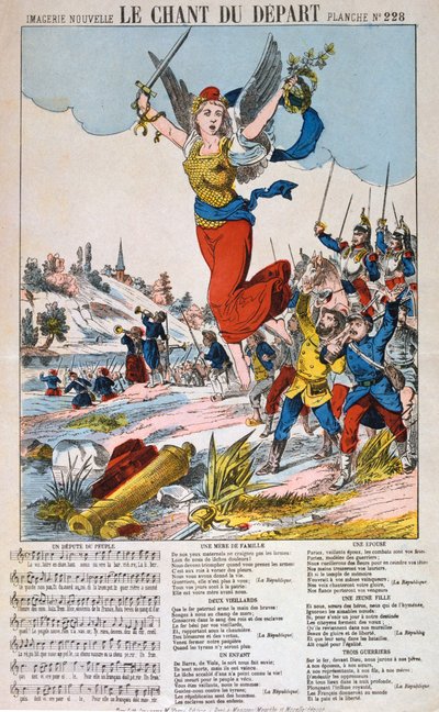 Le Chant du Depart, sångblad, fransk-preussiska kriget, 1870-1871. av Unbekannt