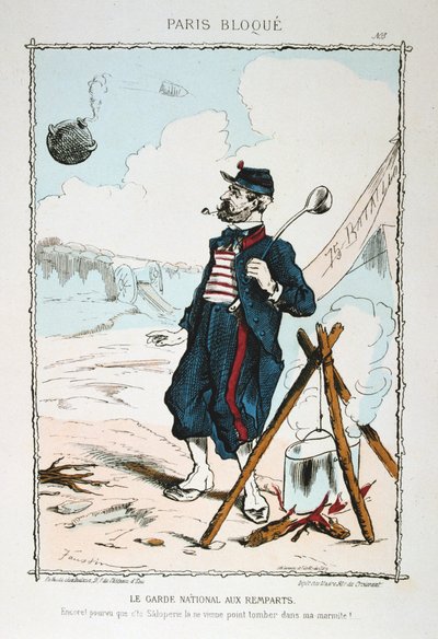 Nationalgardet vid vallarna, 1870-1871 av Unbekannt