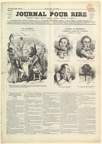 Le Journal Pour Rire, Journal dIimages, Journal Comique, Critique, Satirique et..., 23 augusti 1850. av Unbekannt