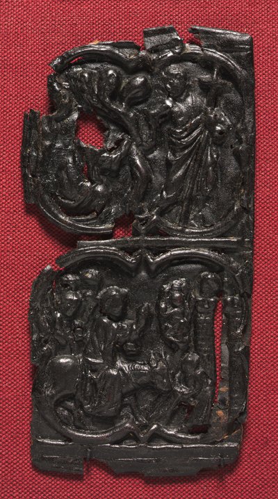Läderpanel, ca. 1350-1400. av Unbekannt