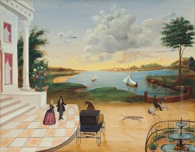 Lämnar herrgården, ca. 18501855. av Unbekannt