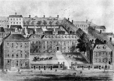Leicester House, Leicester Fields, 1700-talet, 1908 av Unbekannt