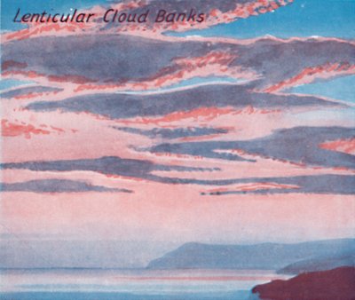 Lentikulära molnbanker - ett dussin av de viktigaste molnformerna på himlen, 1935 av Unbekannt