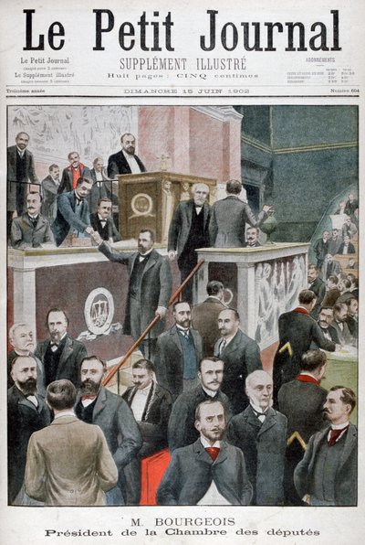 Leon Bourgeois, ordförande för deputeradekammaren, 1902 av Unbekannt