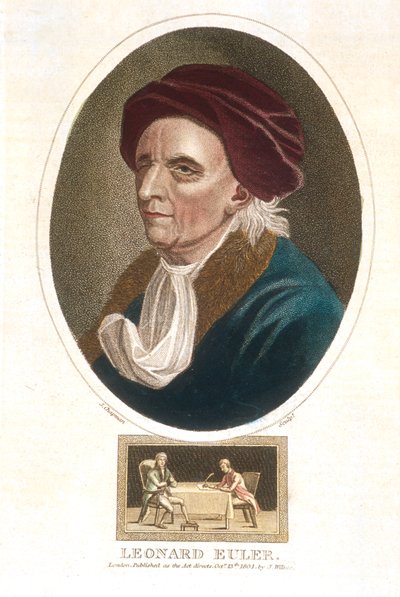 Leonhard Euler 1707-1783, schweizisk matematiker, 1801 av Unbekannt