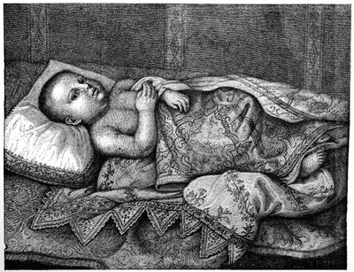Leopoldo de Medici 1617-1675 i sin vagga, 1882 av Unbekannt