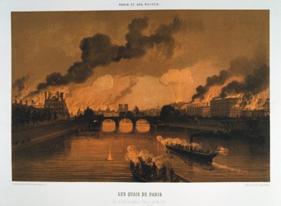 Kajerna i Paris, 24 maj 1871 av Unbekannt