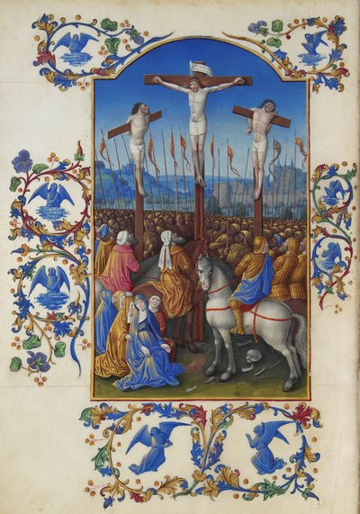 Les Très Riches Heures du Duc de Berry, Folio 152v - The Crucifixion av Unbekannt