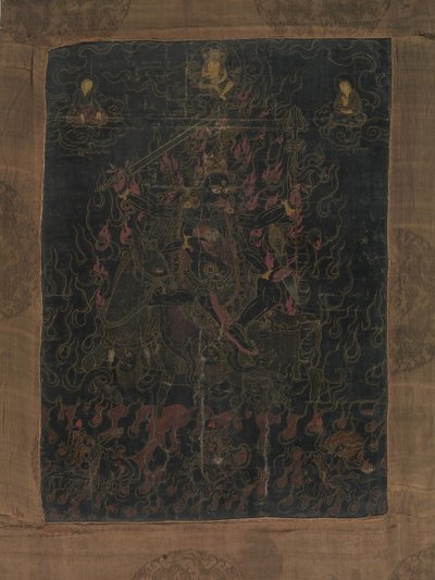 Lha Mo Riding on a Donkey, 1700-talet. av Unbekannt